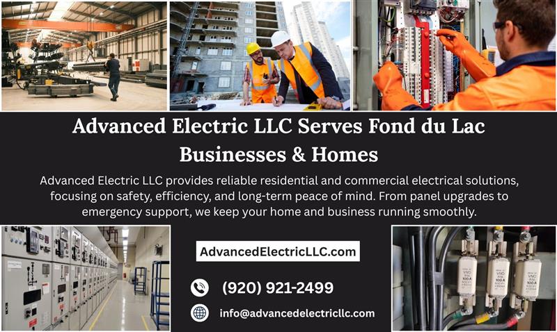Advanced Electric LLC Serves Fond du Lac Businesses & Homes