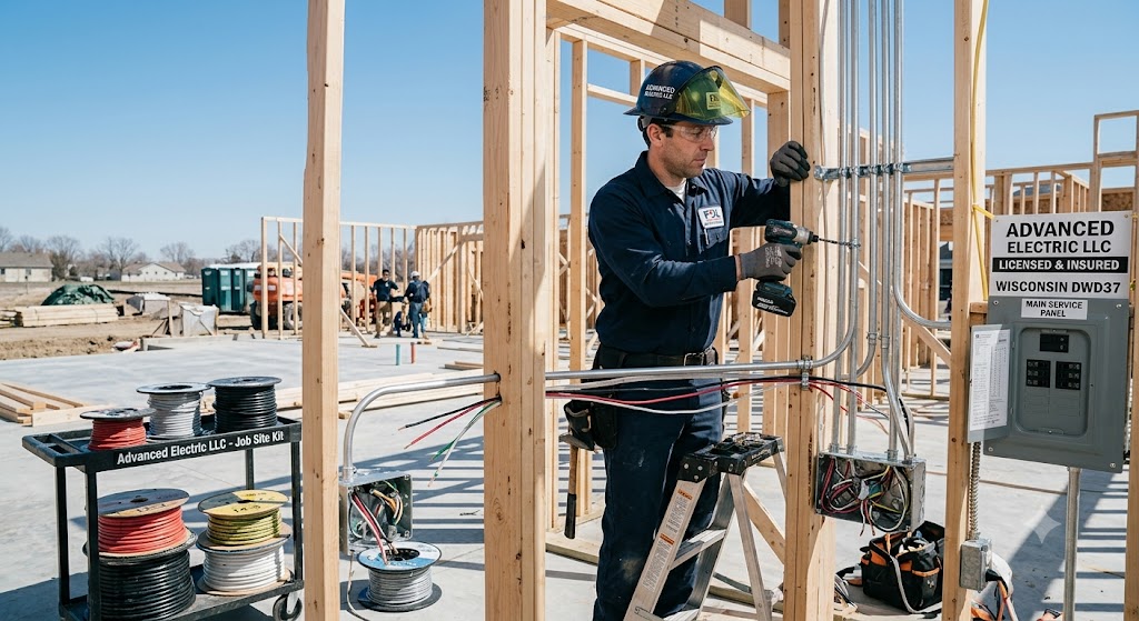 new construction electrical wiring Wisconsin licensed electrician